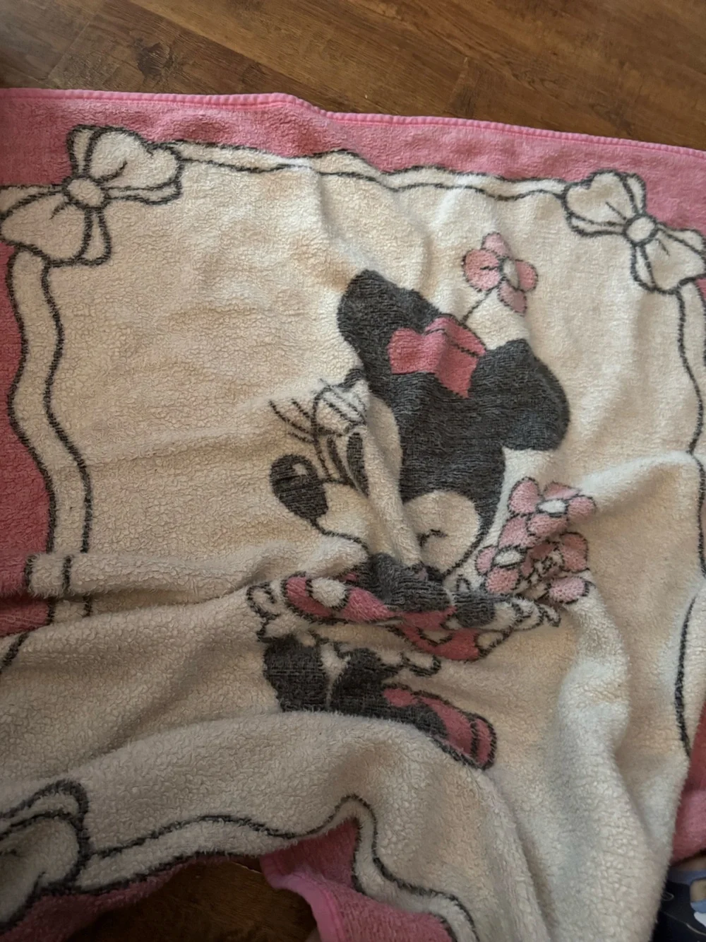 Biederlack Walt Disney Vintage Minnie Mouse EUC reversible child’s blanket coll